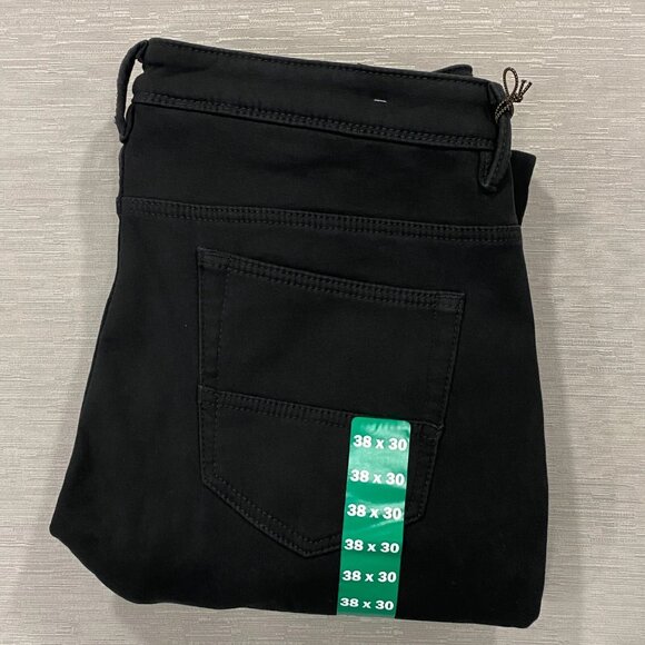 CAT Caterpillar Work Pants Mens 38 x 30 Black Canvas Fleece Lined Insulated - Picture 3 of 12